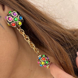 Earrings - BE007-O120-COLOR