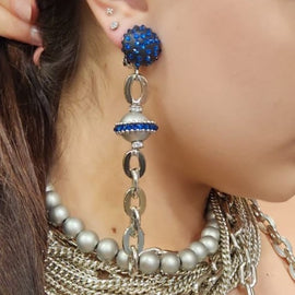 Earrings - BE030-O105-BLUE