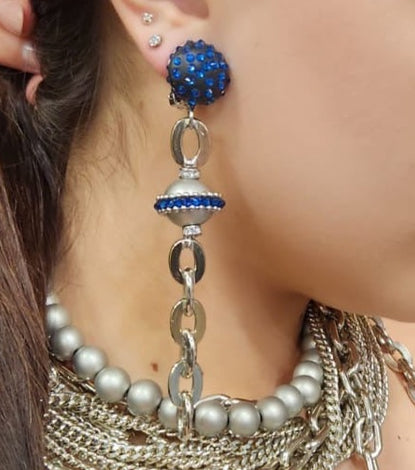 Earrings - BE030-O105-BLUE