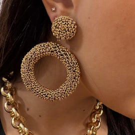 Earrings - BE109-O105-GOLD