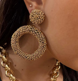 Earrings - BE109-O105-GOLD