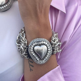 Bracelet - BE136-B120-SILVER