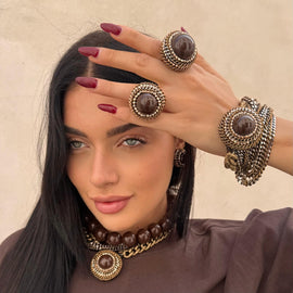 Orecchini - BE232-O75-BROWN