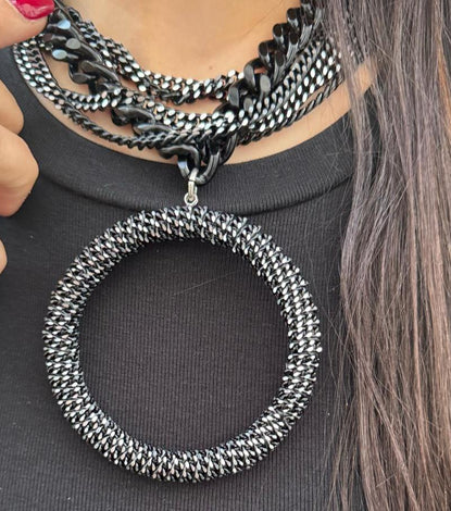 Necklace - BE113-C135-BLACK