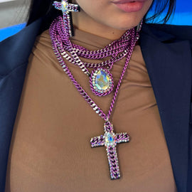 Necklace - BE156-C105-CROSS