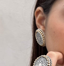 Earrings - BE148-O60-GOLD